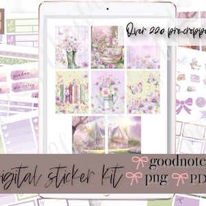 EASTER GOODNOTES Stickers, Spring digital stickers, cottage digital stickers, iPad Planner Stickers, Goodnotes weekly kit, spring goodnotes
