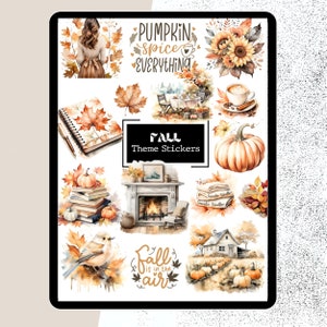 FALL THANKSGIVING Digital Sticker, Motivation Stickers, Sticker for GoodNotes, Noteshelf, November Sticker, Autumn Reading, goodnotes widget