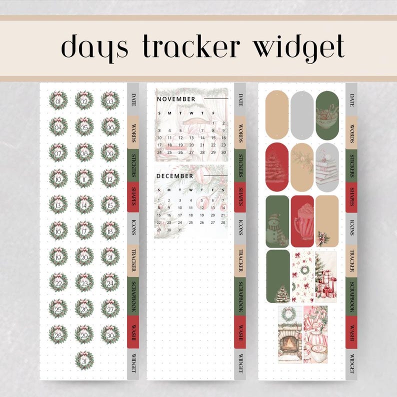 CHRISTMAS DIGITAL Sticker Goodnotes, Holiday December Notability iPad