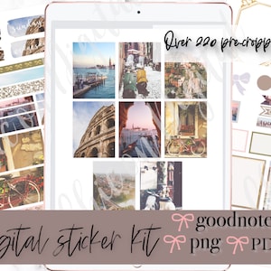 ITALIË DIGITALE Stickers, Wanderlust Stickers, Europa goodnotes sticker, reis goodnotes stickers, reisfoto digitale sticker, reis goodnotes