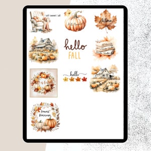 FALL THANKSGIVING Digital Sticker, Motivation Stickers, Sticker for GoodNotes, Noteshelf, November Sticker, Autumn Reading, goodnotes widget