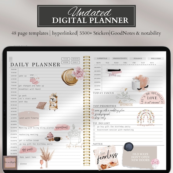 UNDATED digital planner, Goodnotes planner, mid-year planner, ipad planner, goodnotes templates, 2026 digital planner, goodnotes notebook
