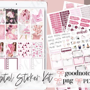 VALENTINES DAY GOODNOTES Planner Sticker, romance goodnotes sticker, love digital sticker kit, goodnotes planner weekly, Pre-cropped sticker