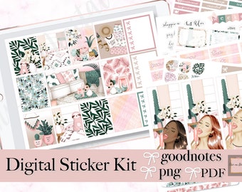 SUMMER GOODNOTES WEEKLY Stickers, Spring digital sticker, Pre-cropped png sticker, iPad Planner Sticker, notability sticker, digital sticker