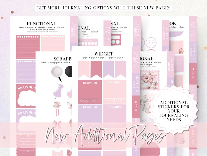 Goodnotes stickers pack, coquette digital stickers, digital planning,  pre-cropped stickers, pink journal sticker, bow planner, notability