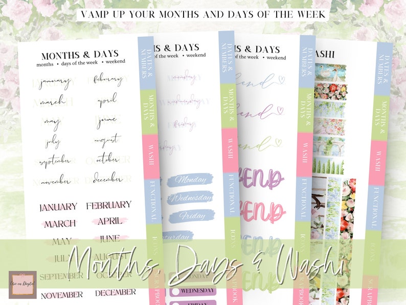 SPRING Goodnotes Stickers Floral Digital Sticker Pack Journaling ...
