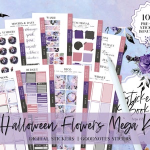 HALLOWEEN DIGITAL PLANNER Stickers, Goodnotes digital sticker, spooky digtial stickers, October goodnotes stickers, Goodnotes sticker pack
