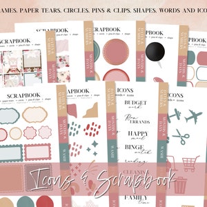 DIGITAL STICKER BUNDLE, Goodnotes stickers, Christmas digital stickers, sticker for planner, Red christmas, Essential Digital Stickers, widget, days of the week, washi stickers, digital sticker pack, icon sticker, months & days, digital memo sticker,