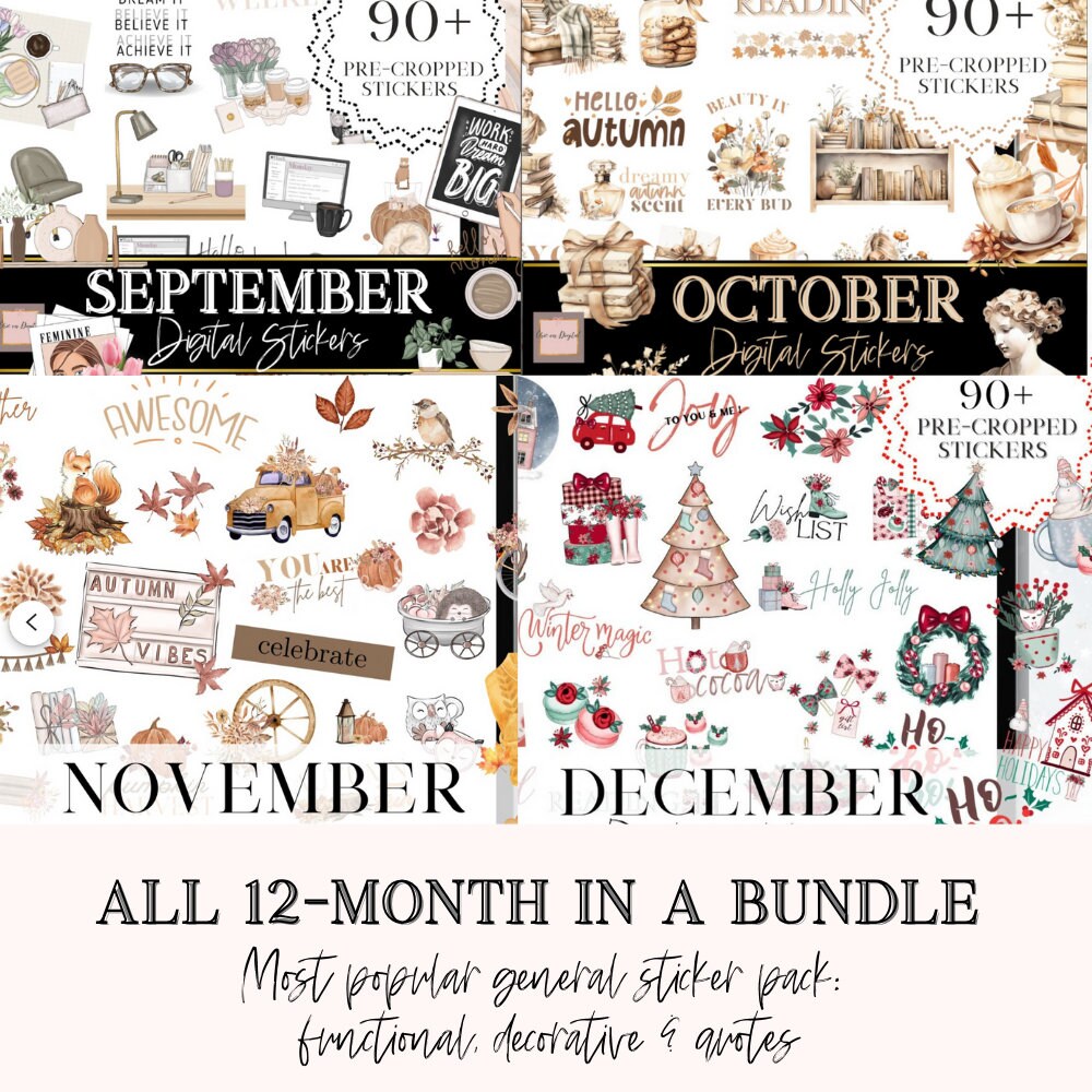 Shope Sticker 1000+ Digital Stickers Goodnotes Bundle, Whole Shope Bundle, All 12 ...