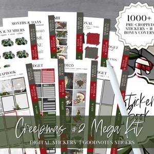 GOTHIC Christmas STICKER BUNDEL Gothic Goodnotes sticker voor Creepmas digitale planning sticker december journaling leuke sticker kit voor Kerstmis