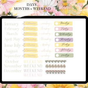 April GOODNOTES STICKER digital planner for spring affirmation stickers for Easter functional stickers everyday journal stickers monthly kit