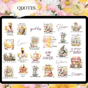 April GOODNOTES STICKER digital planner for spring affirmation stickers for Easter functional stickers everyday journal stickers monthly kit