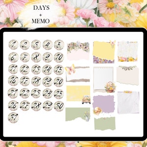 April GOODNOTES STICKER digital planner for spring affirmation stickers for Easter functional stickers everyday journal stickers monthly kit
