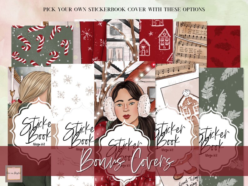 DIGITAL STICKER BUNDLE, Goodnotes stickers, Christmas digital stickers, sticker for planner, Red christmas, Essential Digital Stickers, widget, days of the week, washi stickers, digital sticker pack, icon sticker, months & days, digital memo sticker,