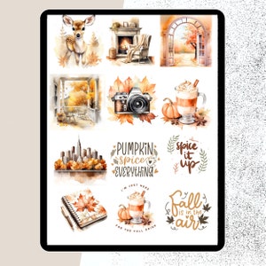 FALL THANKSGIVING Digital Sticker, Motivation Stickers, Sticker for GoodNotes, Noteshelf, November Sticker, Autumn Reading, goodnotes widget