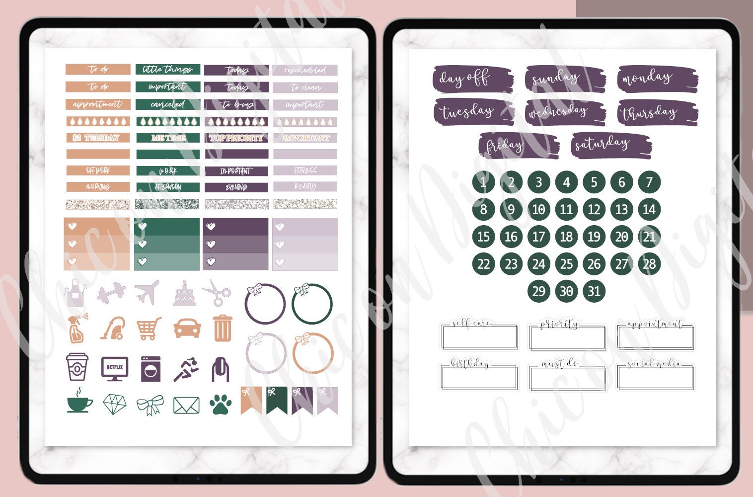 NEW YEAR DIGITAL Planner Stickers, Cute New Year Goodnotes Stickers ...