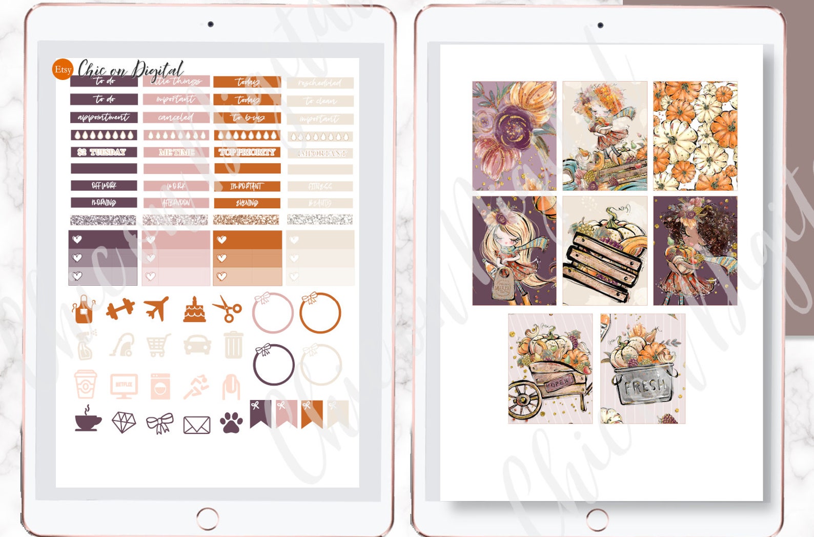 CUTE FALL GOODNOTES Stickers, Digital Planner Stickers Goodnotes, Fall ...