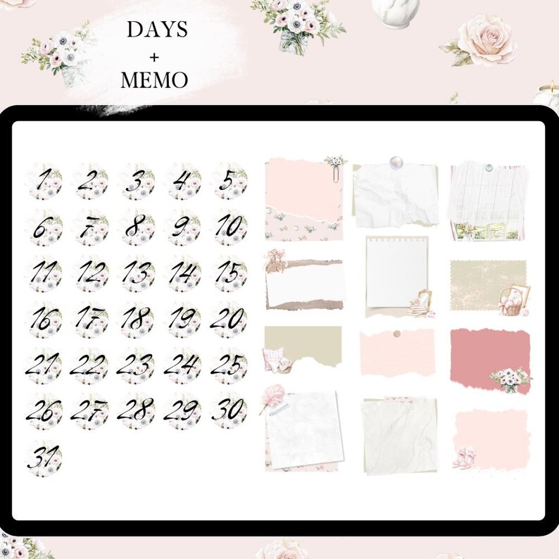 April GOODNOTES STICKER Digital for Spring Affirmation Stickers for ...