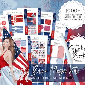 4. JULI Digitale Aufkleber Unabhängigkeitstag Aufkleber Notability Aufkleber Goodnotes Aufkleber Juli digital pack png Planner Aufkleber Patriotic