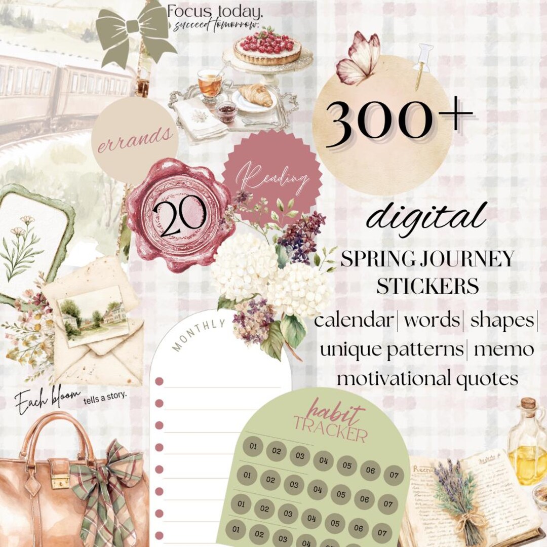 Spring Travel Trip Goodnotes Noteful Stickers, Vacation Noteful iPad ...