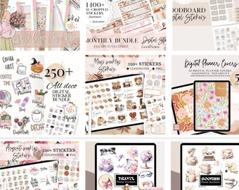Over 100,000 Whole Shop BUNDLE Digital Stickers ,GoodNotes Noteful Bundle, 2026 Digital Planner Bundle Undated 2025 planner access
