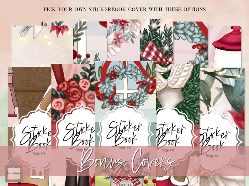 DIGITAL STICKER BUNDLE, Goodnotes stickers, Christmas digital stickers, sticker for planner, Red christmas, Essential Digital Stickers, widget, days of the week, washi stickers, digital sticker pack, icon sticker, months & days, digital memo sticker,