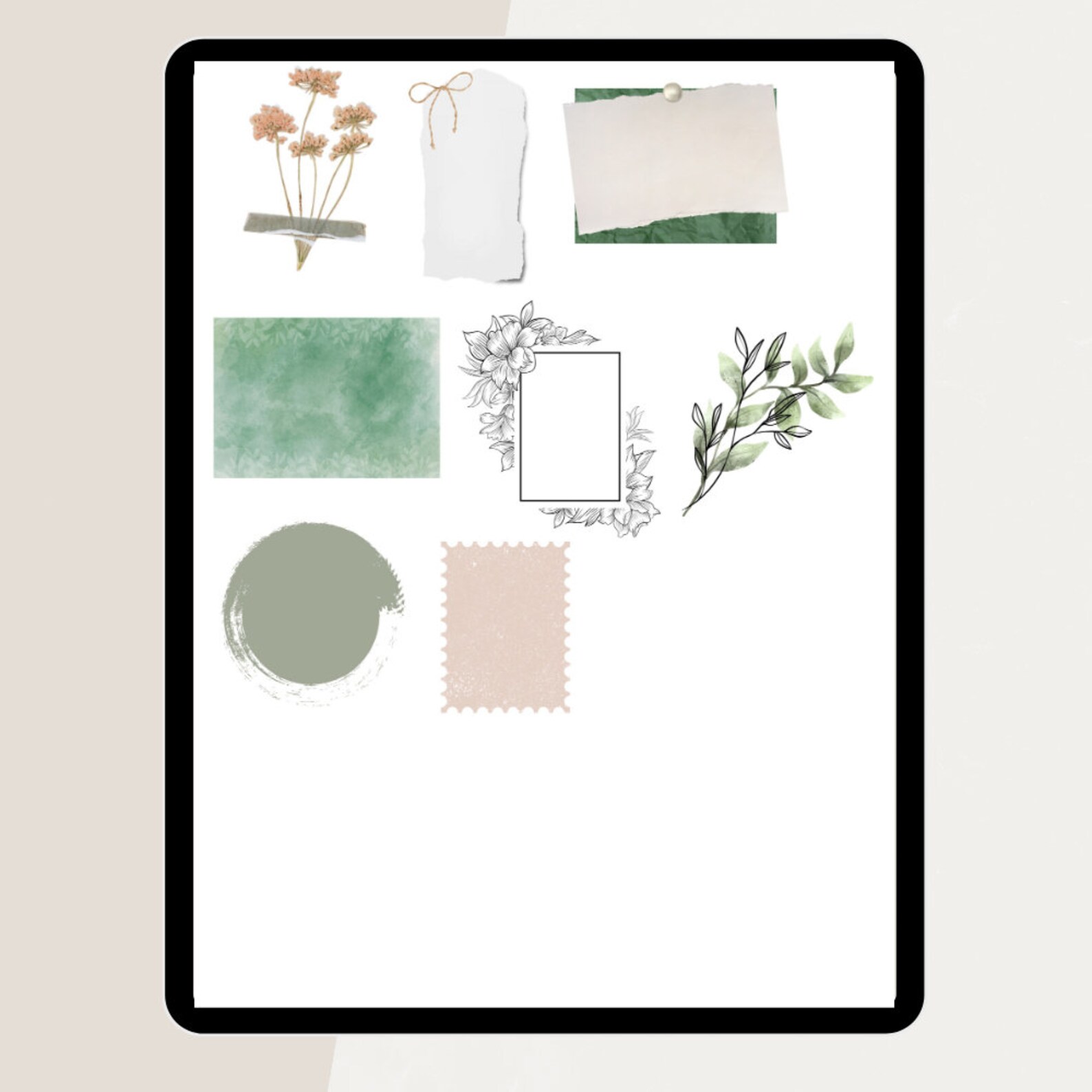 Plant Digital STICKERS, Goodnotes Sticker Boho, Botanical Stickers ...