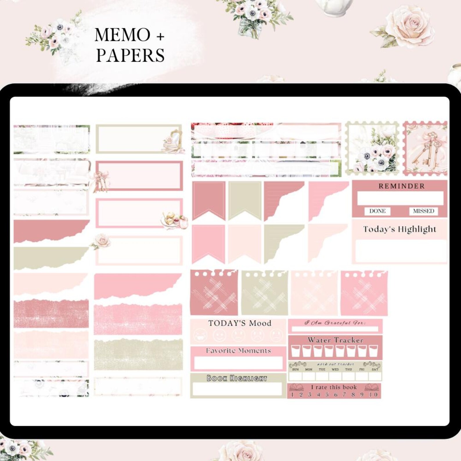 April GOODNOTES STICKER Digital for Spring Affirmation Stickers for ...