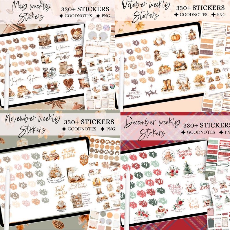 4000+ Digital Stickers Bundle, Whole Shop Bundle, Monthly Sticker ...