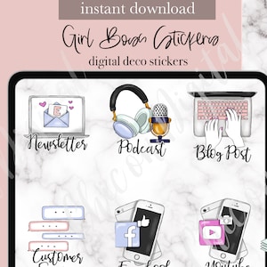GIRL BOSS Planning GOODNOTES Adesivi, adesivo Goodnotes del proprietario di Etsy, adesivi aziendali, adesivo boss signora, adesivi goodnotes sui social media,