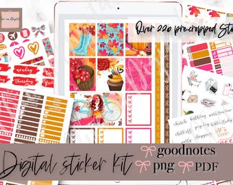 AUTUMN GOODNOTES STICKERS, Maple leaves digital stickers, Fall GoodNotes Planner stickers, Pre-cropped png stickers, iPad Planner Stickers