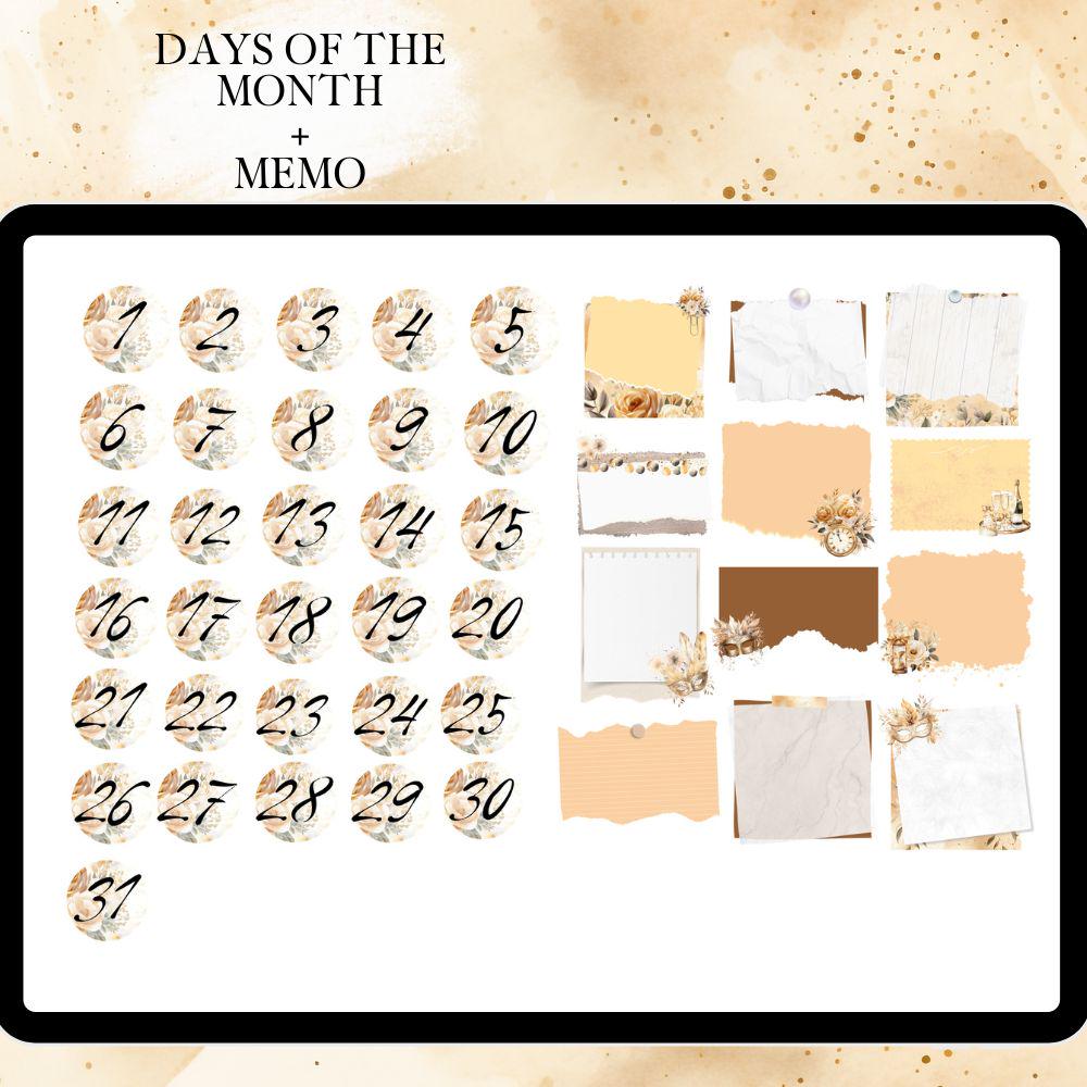 January GOODNOTES STICKER, New Year Digital Sticker, 2026 Digital ...