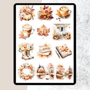 FALL THANKSGIVING Digital Sticker, Motivation Stickers, Sticker for GoodNotes, Noteshelf, November Sticker, Autumn Reading, goodnotes widget