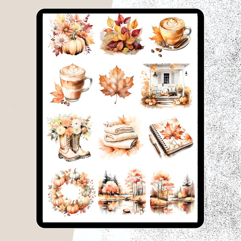FALL THANKSGIVING Digital Sticker, Motivation Stickers, Sticker for GoodNotes, Noteshelf, November Sticker, Autumn Reading, goodnotes widget