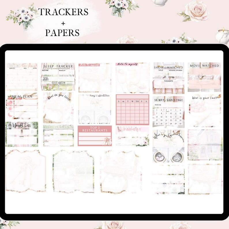 April GOODNOTES STICKER Digital for Spring Affirmation Stickers for ...
