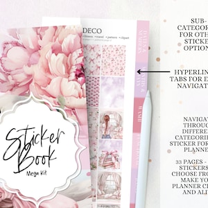 Goodnotes stickers pack, coquette digital stickers, digital planning,  pre-cropped stickers, pink journal sticker, bow planner, notability