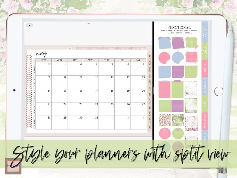 SPRING Goodnotes Stickers Floral Digital Sticker Pack Journaling ...
