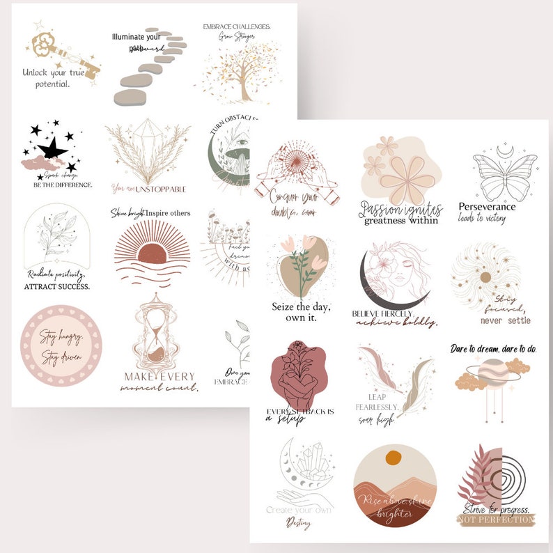 DAILY MOTIVATION Sticker GoodNotes precropped PNG affirmation stickers bullet journal digital planner inspiration quotes black girl stickers notability noteshelf widget functional stickers quote stickers
