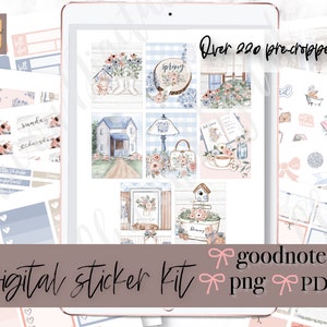 SPRING DIGITAL Stickers, Spring Goodnotes stickers, flower Goodnotes stickers, gardening digital Stickers, goodnotes weekly sticker, floral