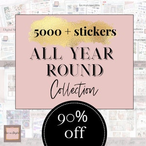 5000+ Digital stickers goodnotes bundle, whole shop bundle, new year sticker, spring digital stickers, valentine sticker, winter bundle PNG