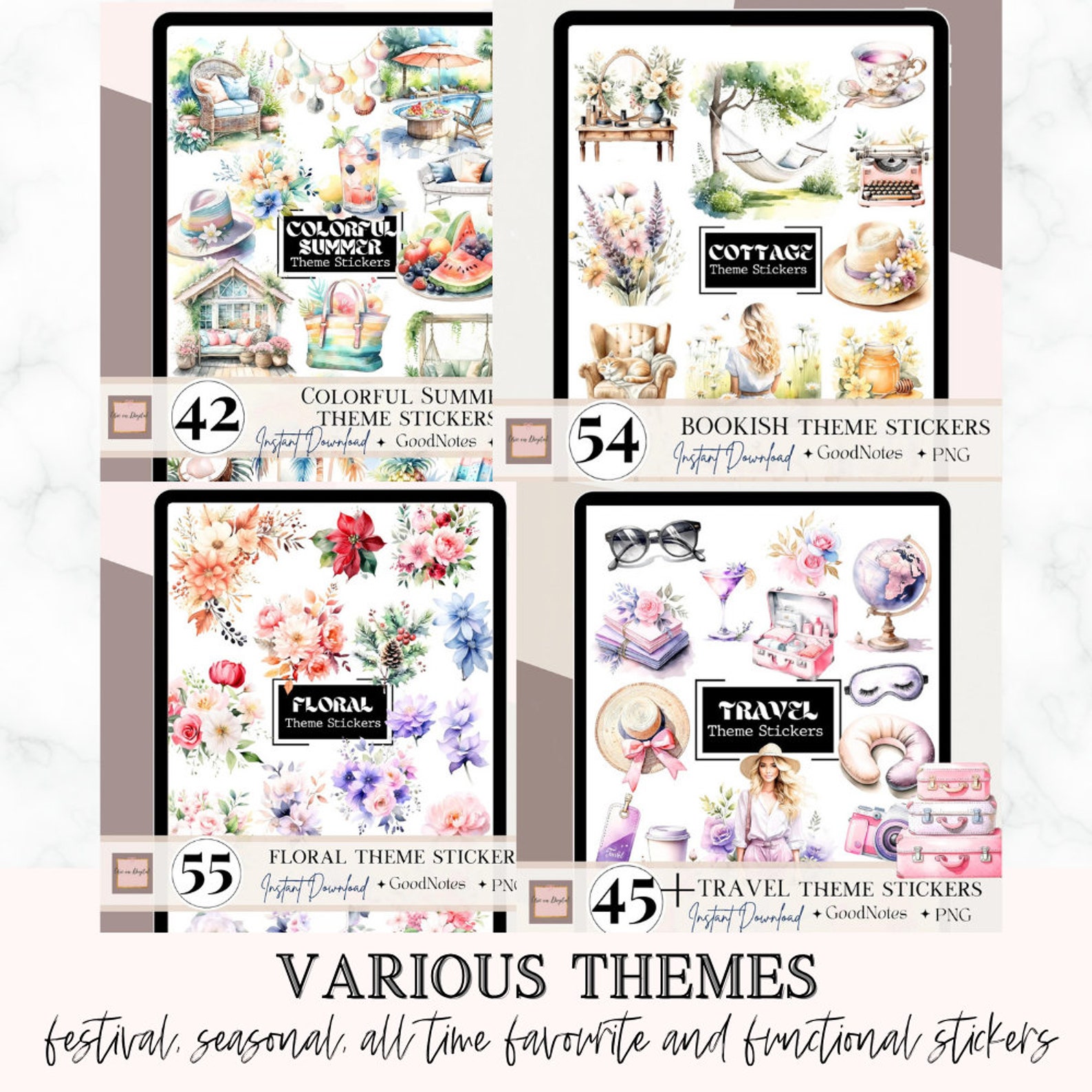 Whole Shop BUNDLE Theme Digital Stickers Goodnotes Noteshelf Notbility ...