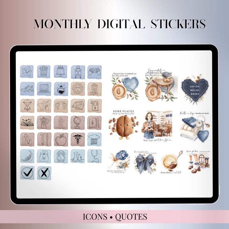 MAY 2026 Goodnotes Noteful Digital STICKERS, Coffee Lover Digital ...