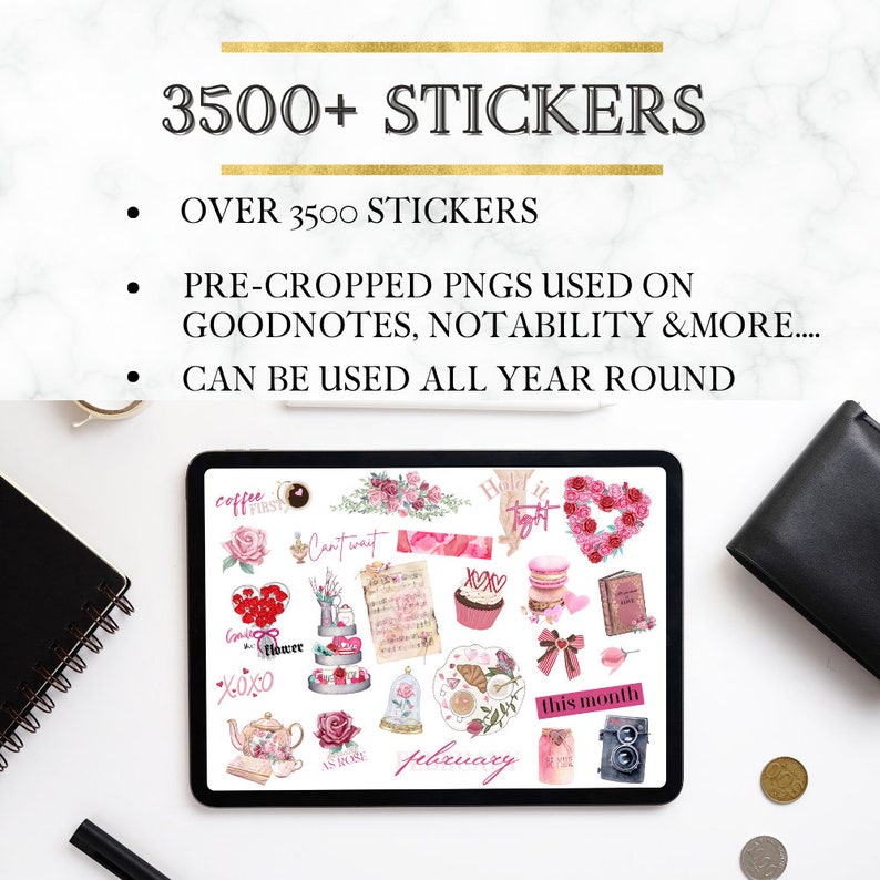 3500+ Digital Stickers Goodnotes, Everyday Stickers, Goodnotes Sticker ...