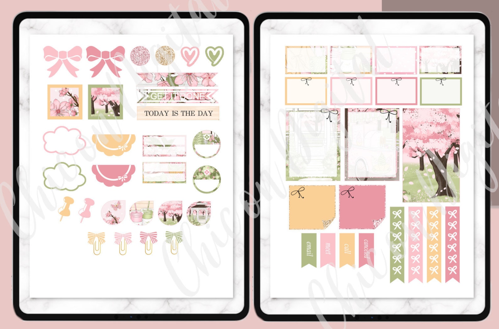 Cherry Blossom GOODNOTES Sticker Spring Flower Goodnotes Etsy