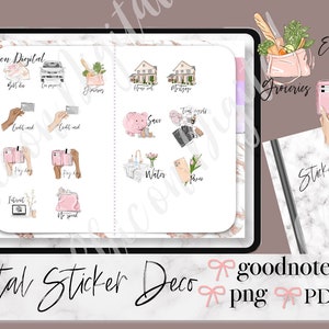 Pegatinas para PLANIFICADOR DE FACTURAS GOODNOTES, Pegatina digital de agua, Pegatinas digitales de facturas, Pegatina de electricidad, Pegatina de gas, Pegatina de alquiler, Facturas diarias
