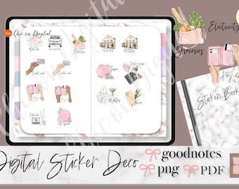 BILLS GOODNOTES PLANNER Sticker, Wasser digitale Sticker, Rechnungen digitale Aufkleber, Strom Sticker, Gas Aufkleber, Miete Sticker, tägliche Rechnungen
