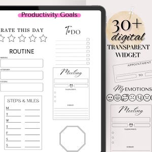 Digitales Aufkleberbuch Widget Goodnotes Planer Companion Icon Nachhaltigkeit