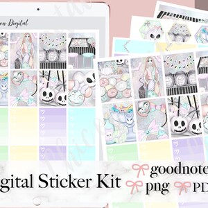 Halloween DIGITAL PLANNER STICKER, Digital Sticker Goodnotes, Halloween iPad Planner Sticker, Goodnotes weekly kit, Pre-cropped ipad sticker