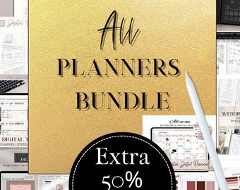 All Planners Bundle, 2025 Planer, undatierte Planer, Budgetplaner, digitaler Lehrer Planer, digitaler Reiseplaner, digitales Journal, lesen