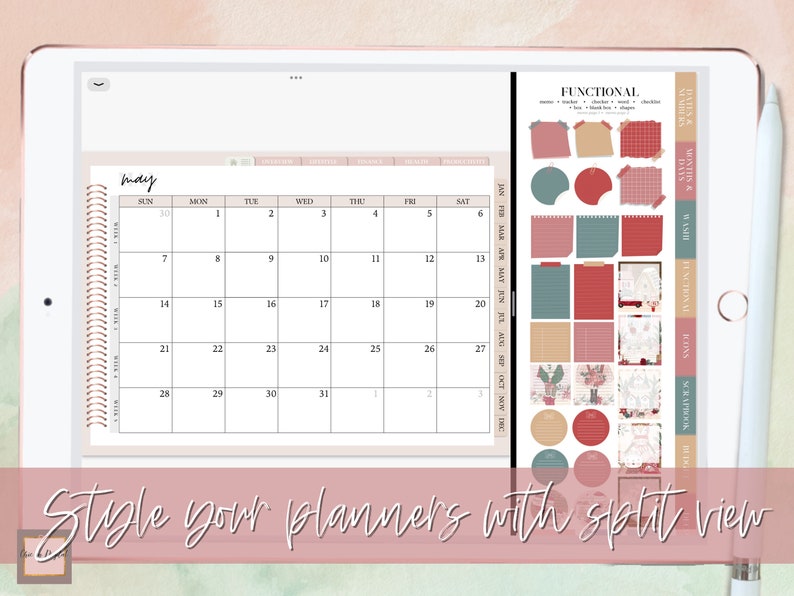 DIGITAL STICKER BUNDLE, Goodnotes stickers, Christmas digital stickers, sticker for planner, Red christmas, Essential Digital Stickers, widget, days of the week, washi stickers, digital sticker pack, icon sticker, months & days, digital memo sticker,